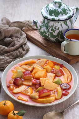 Asinan is a pickled vegetable or fruit dish, commonly found in Indonesia. Asin, Indonesian for 