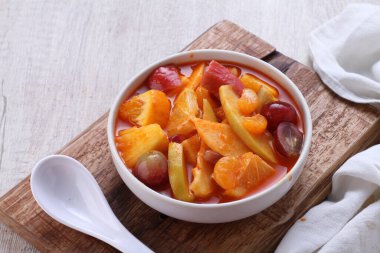 Asinan is a pickled vegetable or fruit dish, commonly found in Indonesia. Asin, Indonesian for 