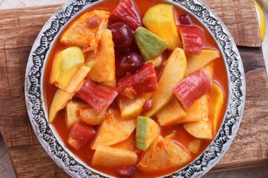 Asinan is a pickled vegetable or fruit dish, commonly found in Indonesia. Asin, Indonesian for 