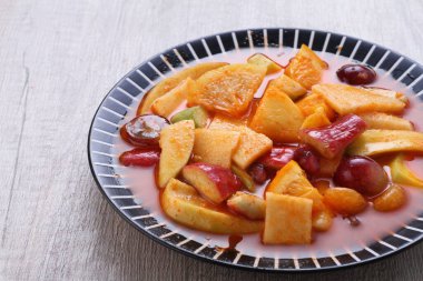 Asinan is a pickled vegetable or fruit dish, commonly found in Indonesia. Asin, Indonesian for 