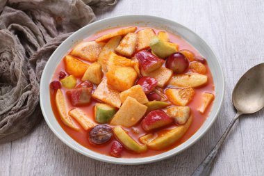 Asinan is a pickled vegetable or fruit dish, commonly found in Indonesia. Asin, Indonesian for 