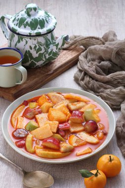 Asinan is a pickled vegetable or fruit dish, commonly found in Indonesia. Asin, Indonesian for 