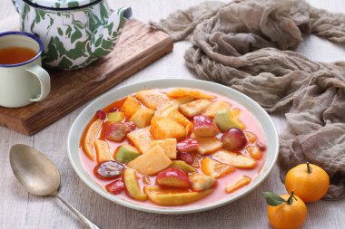 Asinan is a pickled vegetable or fruit dish, commonly found in Indonesia. Asin, Indonesian for 