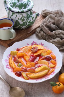 Asinan is a pickled vegetable or fruit dish, commonly found in Indonesia. Asin, Indonesian for 