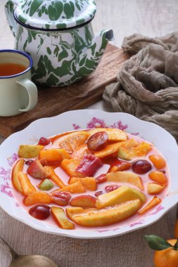 Asinan is a pickled vegetable or fruit dish, commonly found in Indonesia. Asin, Indonesian for 