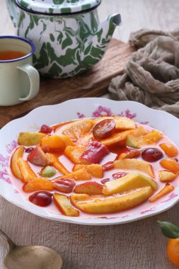 Asinan is a pickled vegetable or fruit dish, commonly found in Indonesia. Asin, Indonesian for 