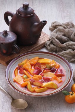 Asinan is a pickled vegetable or fruit dish, commonly found in Indonesia. Asin, Indonesian for 