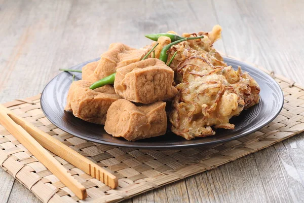 Gorengan Almost Always Top List Indonesia Gorengan Refers Fried Snacks — Stock Photo, Image