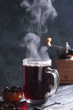 Coffee is a drink prepared from roasted coffee beans. Darkly colored, bitter, and slightly acidic, coffee has a stimulating effect on humans, primarily due to its caffeine content. It has the highest sales in the world market for hot drinks.