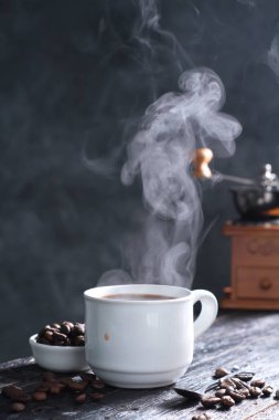 Coffee is a drink prepared from roasted coffee beans. Darkly colored, bitter, and slightly acidic, coffee has a stimulating effect on humans, primarily due to its caffeine content. It has the highest sales in the world market for hot drinks.