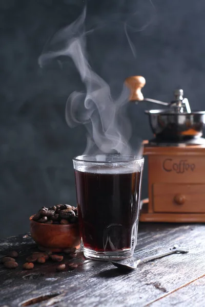 Kopi Tubruk Ett Indonesiskt Kaffe Där Varmt Vatten Hälls Över — Stockfoto