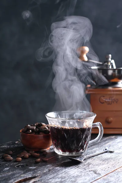 Kopi Tubruk Indonesian Style Coffee Hot Water Poured Fine Coffee — Stock Photo, Image
