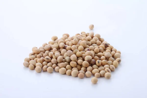 stock image close up of raw white beans on a wooden spoon