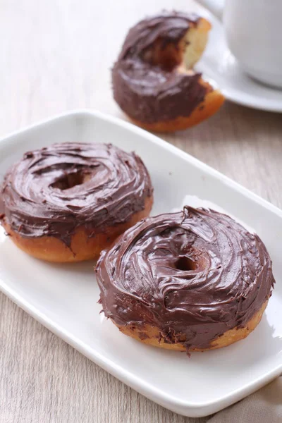 Chocolate Donuts Home Made Its Yummy — Stock Photo, Image