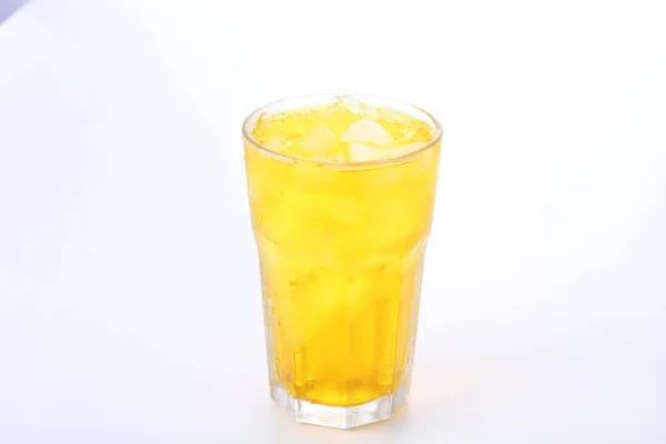 Солодкий Апельсиновий Лід Білому Тлі — стокове фото