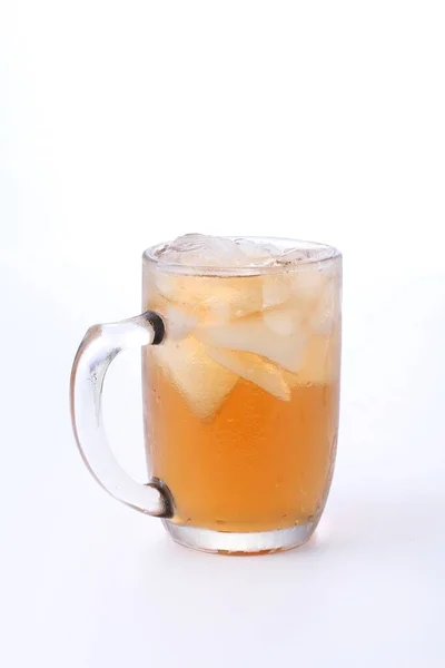Słodka Mrożona Herbata Białym Tle — Zdjęcie stockowe