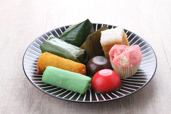 Jajanan Pasar Ist Indonesisches Traditionelles Essen — Stockfoto