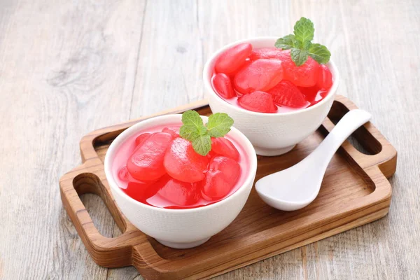 Candied Red Kaling Kolang Fresh Sweet Sour Taste — Stock Photo, Image