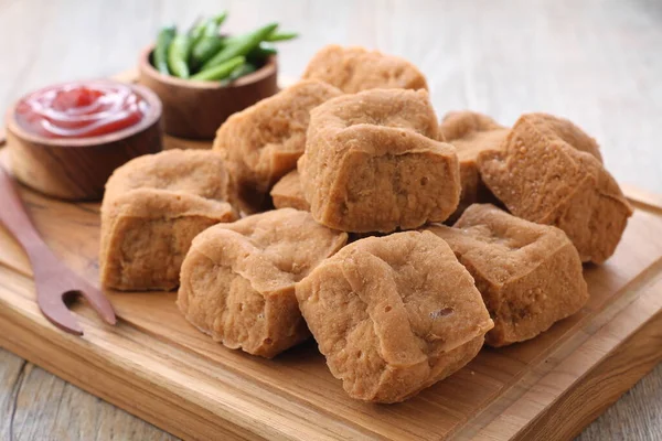 Tahu Sumedang Tahu Bunkeng Tofu Sumedangite Tofu Bunkeng Tofu Frito — Foto de Stock