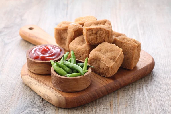 Tahu Sumedang Tahu Bunkeng Tofu Sumedangite Tofu Bunkeng Tofu Frito — Foto de Stock