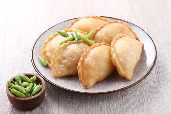 Jalangkote Sydsulawesi Stekt Dumpling Från Indonesisk Mat Fylld Med Ris — Stockfoto