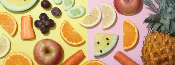 Fetta Frutta Sottofondo Luminoso — Foto Stock