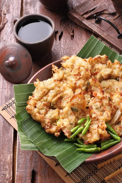 Bakwan Fried Food Made Vegetables Wheat Flour Commonly Found Indonesia — Stock Photo, Image