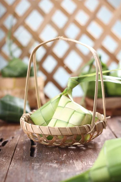 Ketupat Bark Young Coconut Leaves — Stock Photo, Image