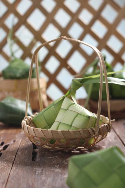 ketupat bark from young coconut leaves