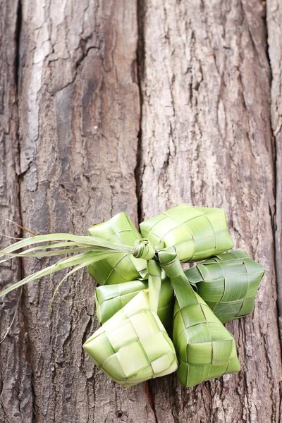 stock image ketupat bark from young coconut leaves