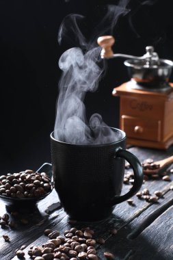 Coffee is a drink prepared from roasted coffee beans. Darkly colored, bitter, and slightly acidic, coffee has a stimulating effect on humans, primarily due to its caffeine content. It has the highest sales in the world market for hot drinks.