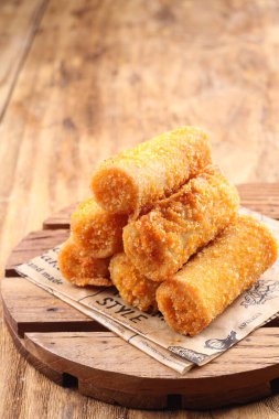 Susamlı kızarmış tavuk nugget.