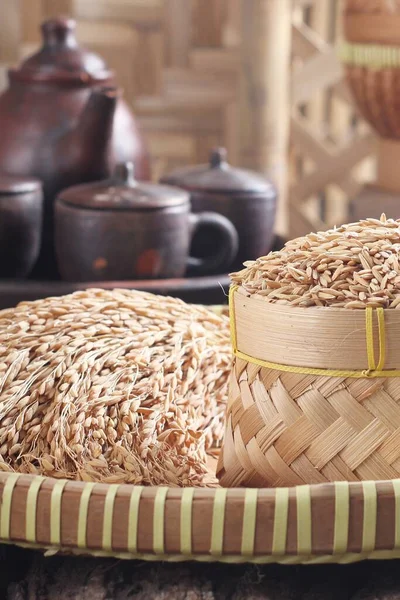 a closeup shot of rice grains in a bowl