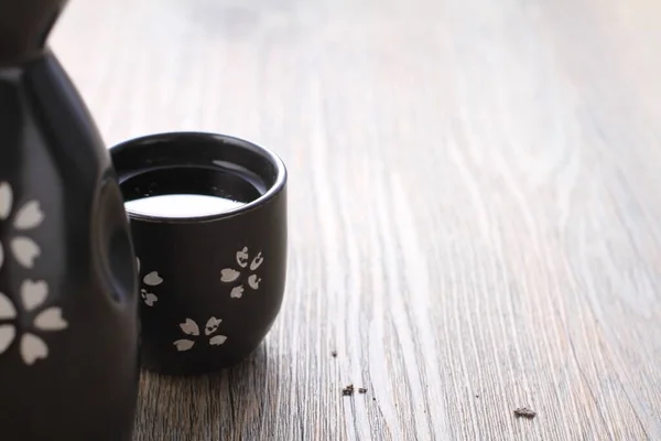 Cup Tea Mug Wooden Background — 图库照片