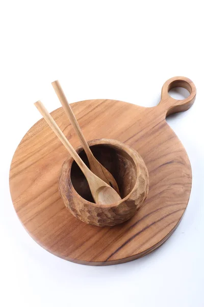 Wooden Bowl Pestle Dinner — Stock Photo, Image