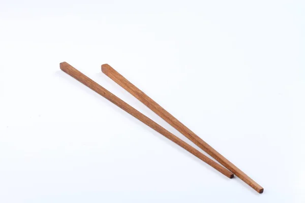 Wooden Chopsticks Isolated White Background — Stock Photo, Image