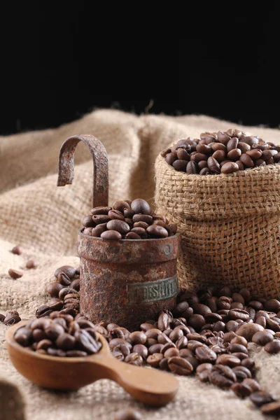 Kaffebönor Närbild — Stockfoto