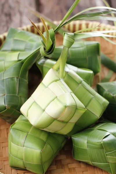 Tradycyjne Tajskie Jedzenie Zielony Ryż Lepką Fasolą — Zdjęcie stockowe