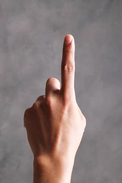 Крупним Планом Рука Показує Великий Палець Вгору — стокове фото