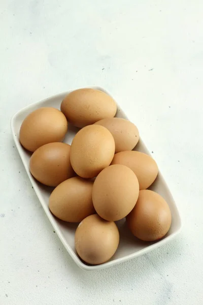 Eggs Bowl White Background — Stock Photo, Image