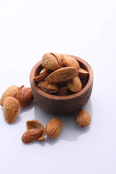 Almond Nut Isolated White — Stock Photo, Image