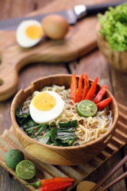 Lezzetli Asya yemeklerinin yakın görüntüsü