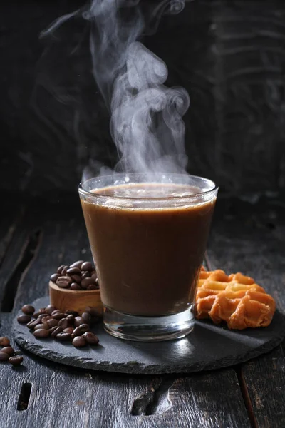 Taza Café Con Chocolate Bebida Caliente —  Fotos de Stock