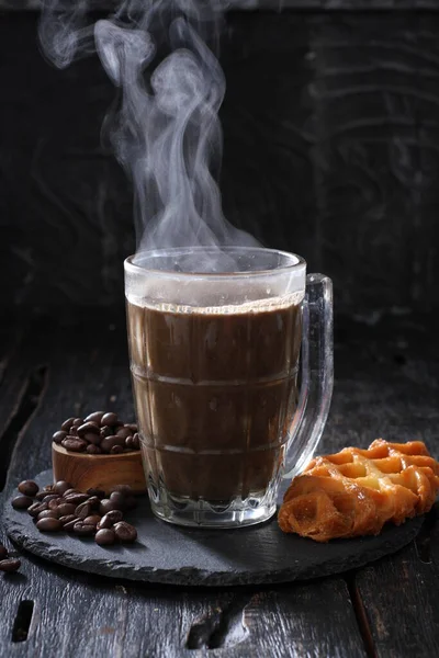 Kahve Fincanı Çikolatalı Tarçınlı — Stok fotoğraf