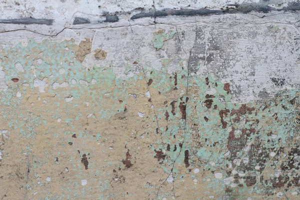 Textuur Van Oude Vuile Stenen Muur Met Scheuren Achtergrond Grunge — Stockfoto