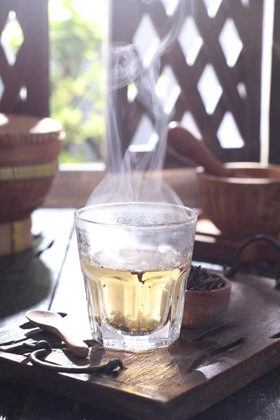 Bir Fincan Mumlu Çay — Stok fotoğraf