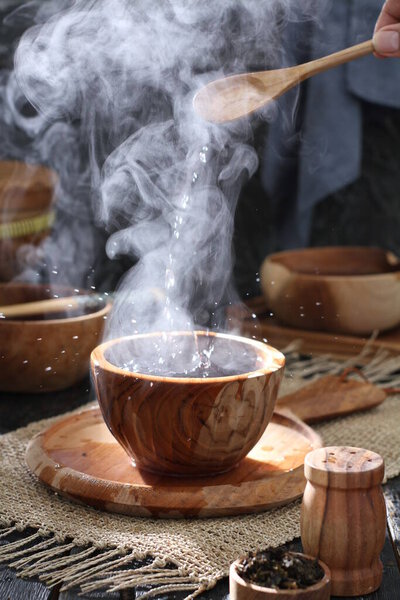 close up view of delicious asian food 