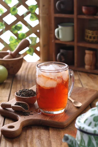 Kínai Tea Citromszelettel Zöld Teával — Stock Fotó