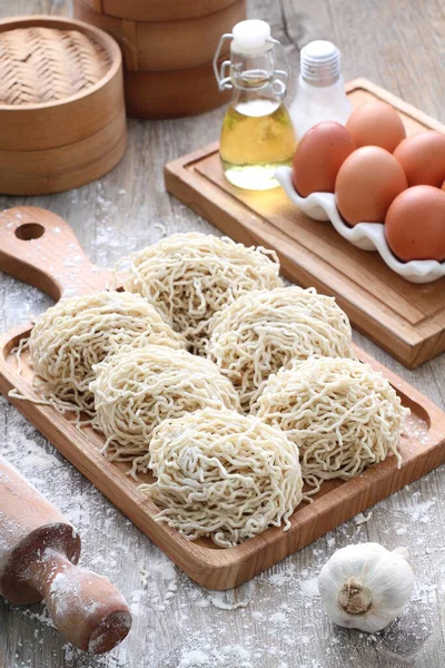 Espaguete Com Ovo Alho — Fotografia de Stock
