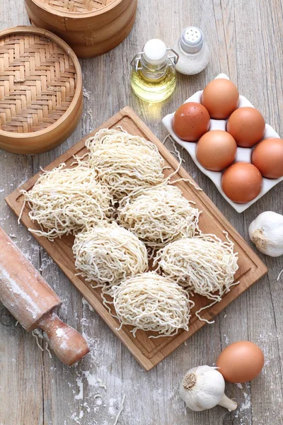 Сырые Яйца Мука Приготовления Пищи — стоковое фото